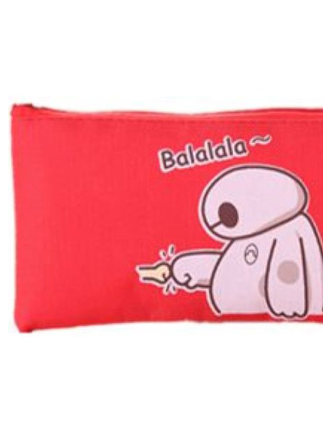 Baymax Printed Pencil Case Pink/White - Image 2