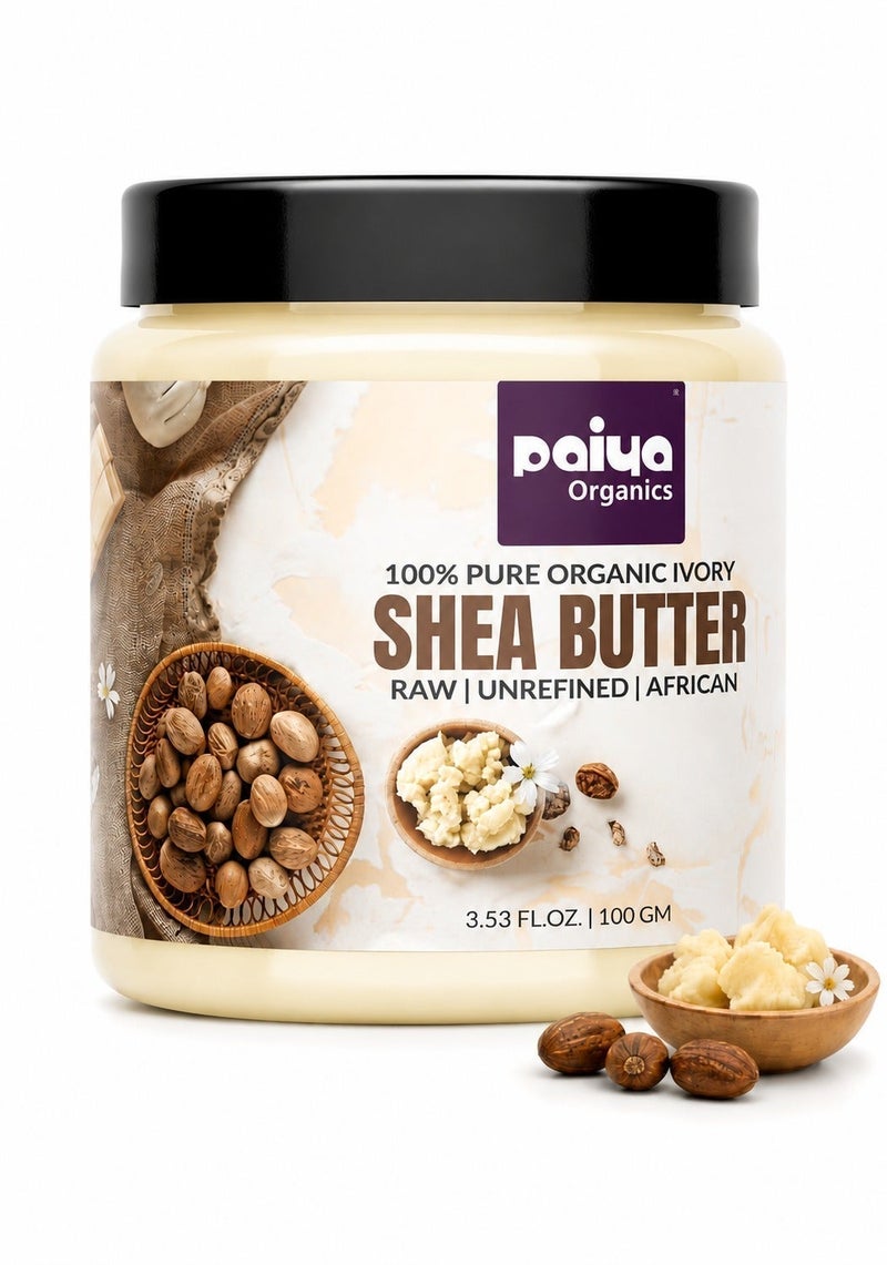 Paiya Organics Shea Butter 100g, Raw Unrefined For Skin Face Hair Stretch Marks - Image 1