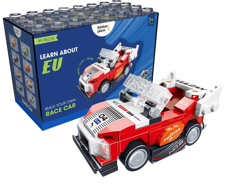 ThinkerPlace STEM F1 Racing Car Building Blocks Set (99 Pcs) | DIY Formula Car Toy for Kids 6+ Years (Boys & Girls) | Pull Back Racing Toy | Creativity & Engineering Skills Development | Red Color - Image 1