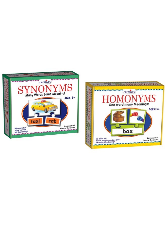 كرييتف إديوكيشنال آيدز مجموعة مرادفات ومرادفات الكلمات الإبداعية | لعبة مطابقة الألغاز للأطفال | ألغاز تعليمية | تنسيق حركة العين واليد | للأعمار من ٥ سنوات فما فوق - Image 1