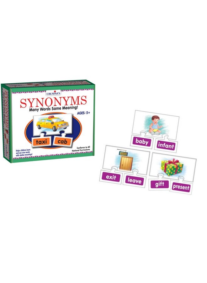 كرييتف إديوكيشنال آيدز مجموعة مرادفات ومرادفات الكلمات الإبداعية | لعبة مطابقة الألغاز للأطفال | ألغاز تعليمية | تنسيق حركة العين واليد | للأعمار من ٥ سنوات فما فوق - Image 3