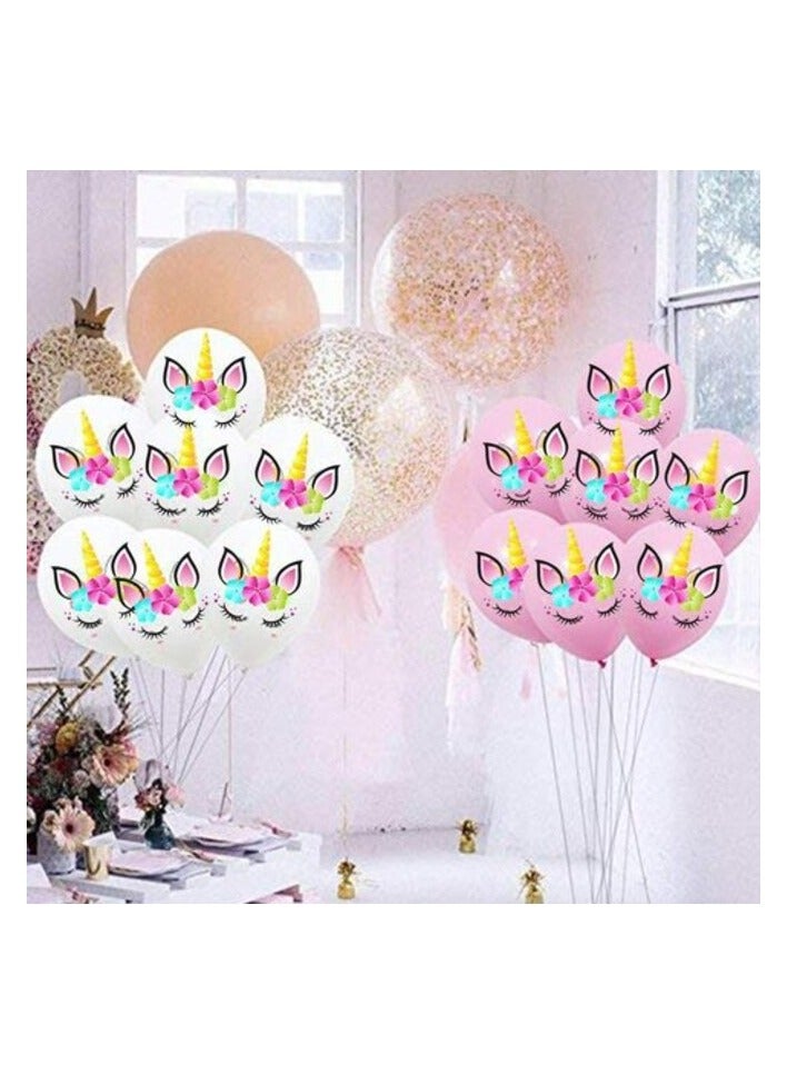 بروماس 15 قطعة/مجموعة من بالونات يونيكورن من بروماس، بالونات لطيفة ملونة من اللاتكس، بالون ديكور حفلات وحيد القرن، ديكور حفلات أعياد الميلاد، هدايا للأطفال - Image 1