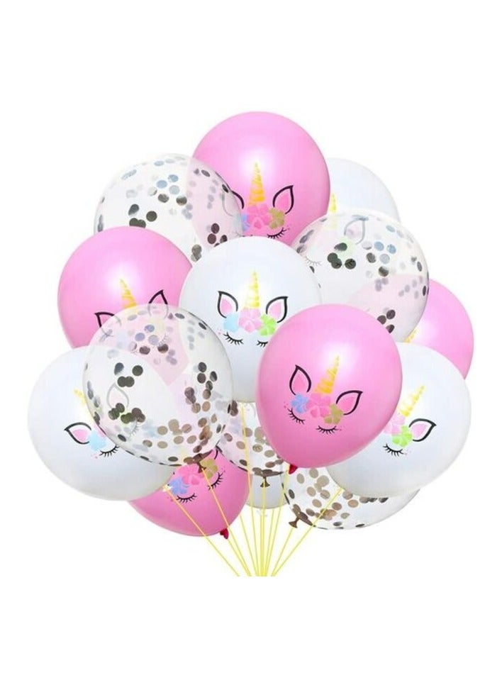 بروماس 15 قطعة/مجموعة من بالونات يونيكورن من بروماس، بالونات لطيفة ملونة من اللاتكس، بالون ديكور حفلات وحيد القرن، ديكور حفلات أعياد الميلاد، هدايا للأطفال - Image 2