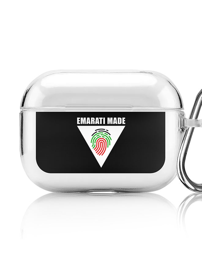 Stylizedd - Classic Clear printed Case for Apple AirPods Pro 2nd Generation Thin Transparent Cover [Designed for Apple AirPods Pro 2nd Generation] - Emarati Made Triangle - Image 1