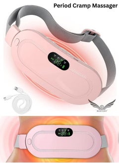 TIGER Electric Menstrual Cramp Massager with Heat & Vibration || Period Pain Relief Belt with 3 Heating & Massage Modes | Wireless Rechargeable Heating Pad for Women | Soft Adjustable Waist Wrap for Menstrual Colic, Lower Back & Abdominal Discomforf  - Image 1