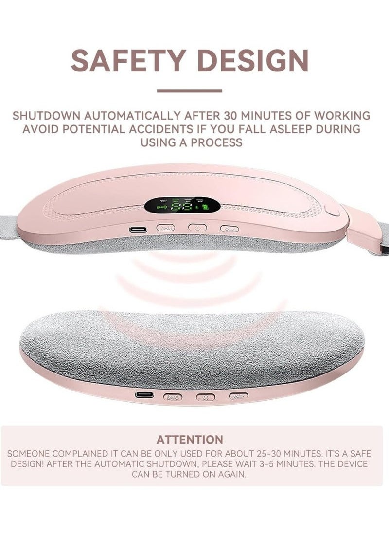TIGER - Electric Menstrual Cramp Massager with Heat & Vibration || Period Pain Relief Belt with 3 Heating & Massage Modes | Wireless Rechargeable Heating Pad for Women | Soft Adjustable Waist Wrap for Menstrual Colic, Lower Back & Abdominal Discomforf - Image 1