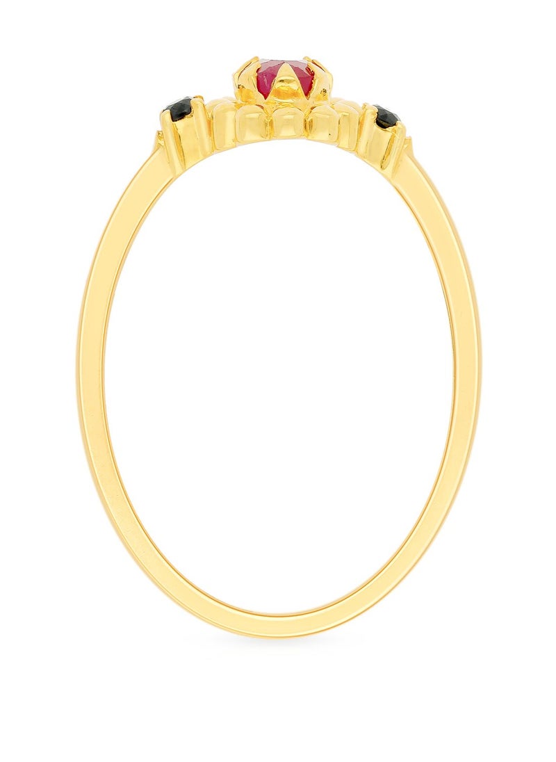 Malabar Gold and Diamonds 22 Carat 916 Purity Precia Gemstone Ring PNAFNC104RN1 for Women  - Image 3