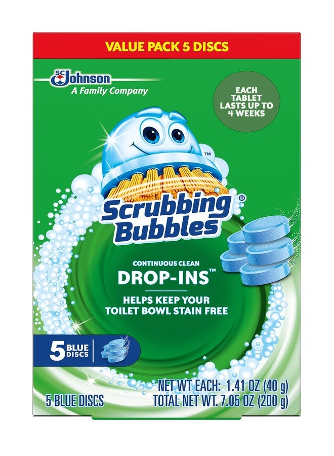 Scrubbing Bubbles Toilet Bowl Tablets, Continuous Clean Toilet Drop In Discs, Each Tablet Provides 4 Weeks of Protection Against Stains and Build Up, 5 Count (Pack of 1) - Image 1
