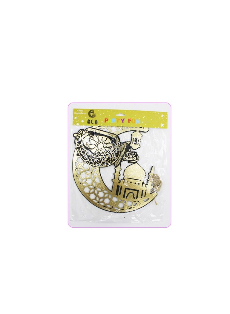 PARTY FUN Modern Ramadan Hanging Decoration Set Black Color, Embrace Contemporary Elegance - Image 2