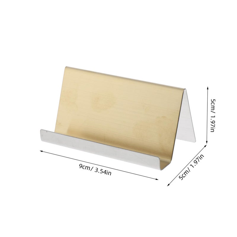 Stainless Steel Card Holder Desk Stand Phone Holder Office Organizing Essential - Image 3