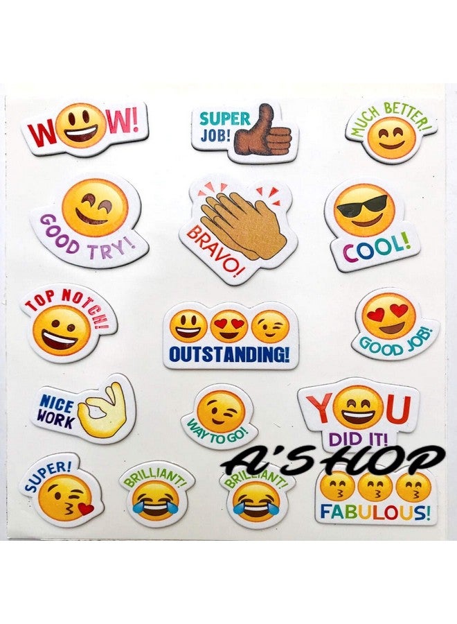 A'SHOP Attractive Moustache and Emojis Self Adhesive Handmade Stickers for Art and Craft(Set of 3) - Image 4