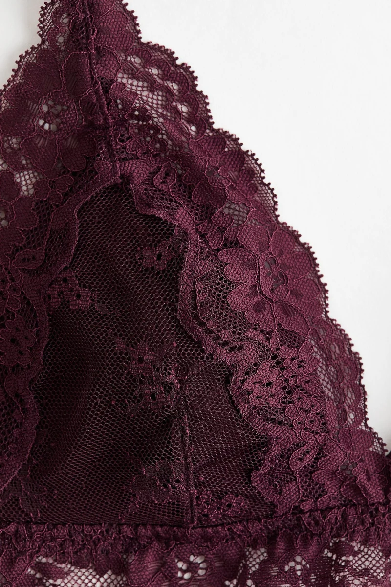 H&M Padded soft lace bra
