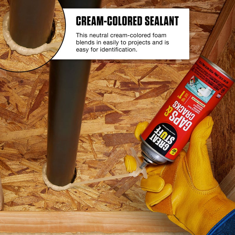 Great Stuff 157911 Insulating Foam Sealant, 20 Ounce, Ivory - Image 4