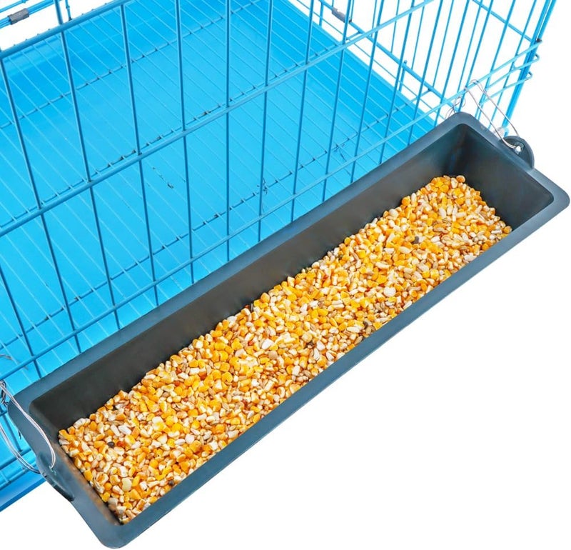 DQITJ 4 حزمة مغذي دجاج بلاستيكي حوض علف دلو لدجاج بط حمامة طيور حيوانات أليفة دواجن (الطول: 16.5 بوصة) - Image 4