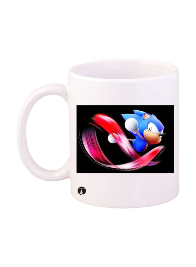 RKN Sonic Video Game Printed Mug White/Black/Blue Standard Size