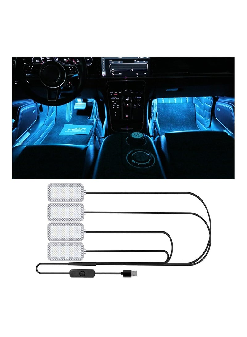CMGTYYD Car Interior LED, Waterproof LED Strip for Car Interior, USB Powered Ambient Footwell Lights, Customizable Colors, Easy Installation, Universal for Cars, ATVs, RVs (Blue 5V) - Image 1