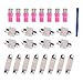VKQTS 24PCS Interior Car Lights LED KitSuper Bright 6500K Interior Dome Light for Side MarkerMapLicenseTrunk LightUpgrade T1031mm42mm Car Lights Interiors Kit with Pry Tool Purple - Image 2