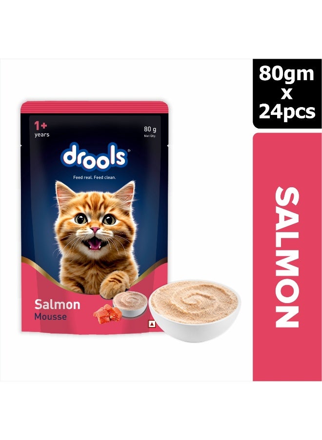 Drools موس السلمون للقطط 80 جرام - عبوة من 24 - Image 1