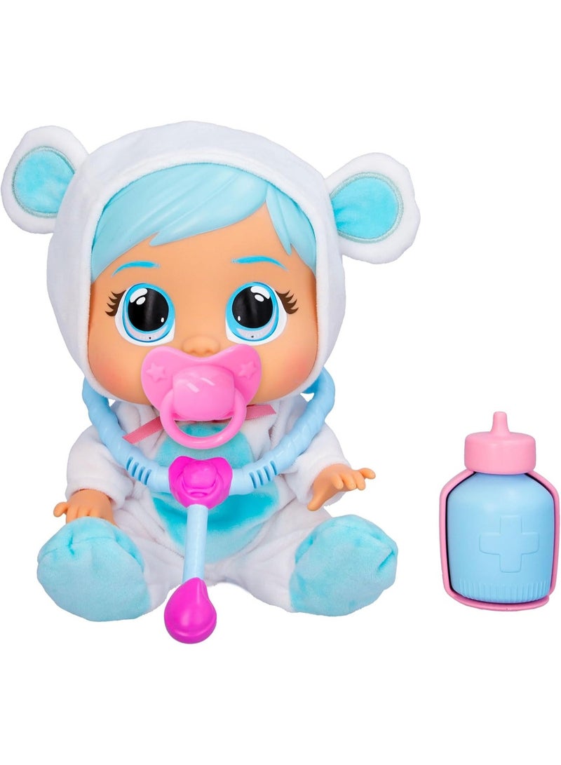 Cry Babies Loving Care Kristal Interactive Baby Doll – Cries Real Tears, Doctor Role Play Set with Medical Accessories, Soft Bear Outfit, Nurturing Toy for Toddlers, Perfect Gift for Kids - Image 3