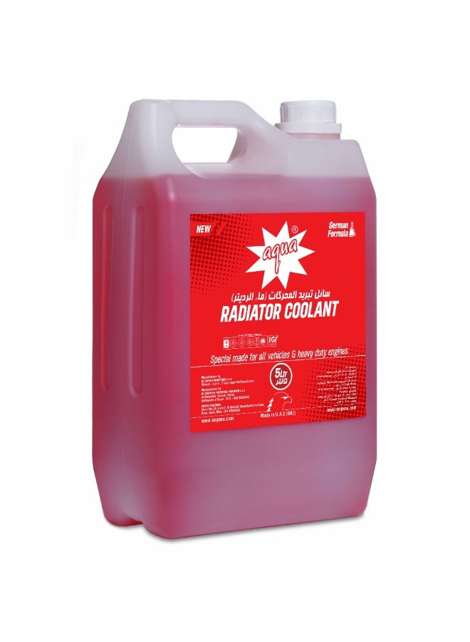Aqua Radiator Coolant Red 5L | German Formula | Ready to Use Engine Coolant | Prevents Overheating & Corrosion | Car Radiator Coolant - Image 2