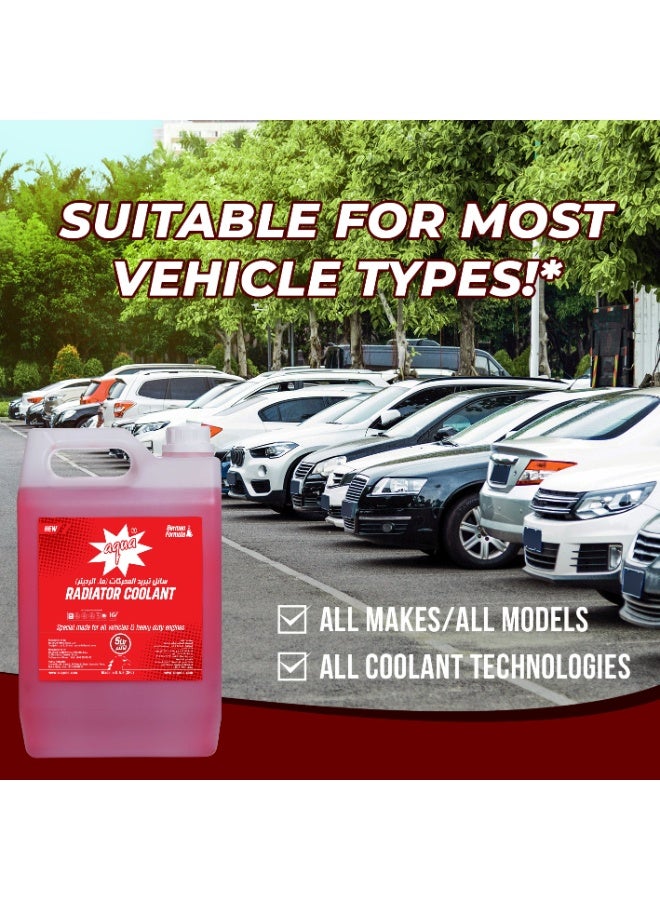 Aqua Radiator Coolant Red 5L | German Formula | Ready to Use Engine Coolant | Prevents Overheating & Corrosion | Car Radiator Coolant - Image 3