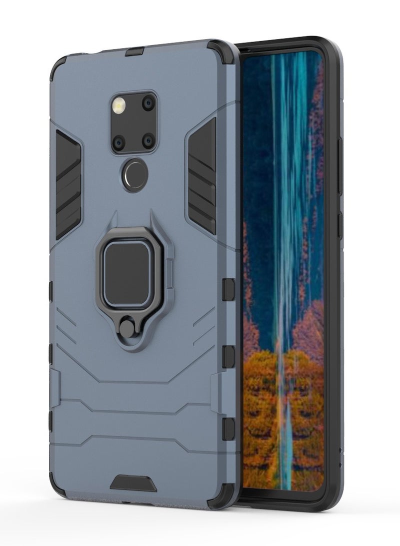 SYOSI Protective Case Cover For Huawei Mate 20 X, Protector Cover Cell Accessories Phone Cases With Magnetic Ring Holder Blue - Image 1