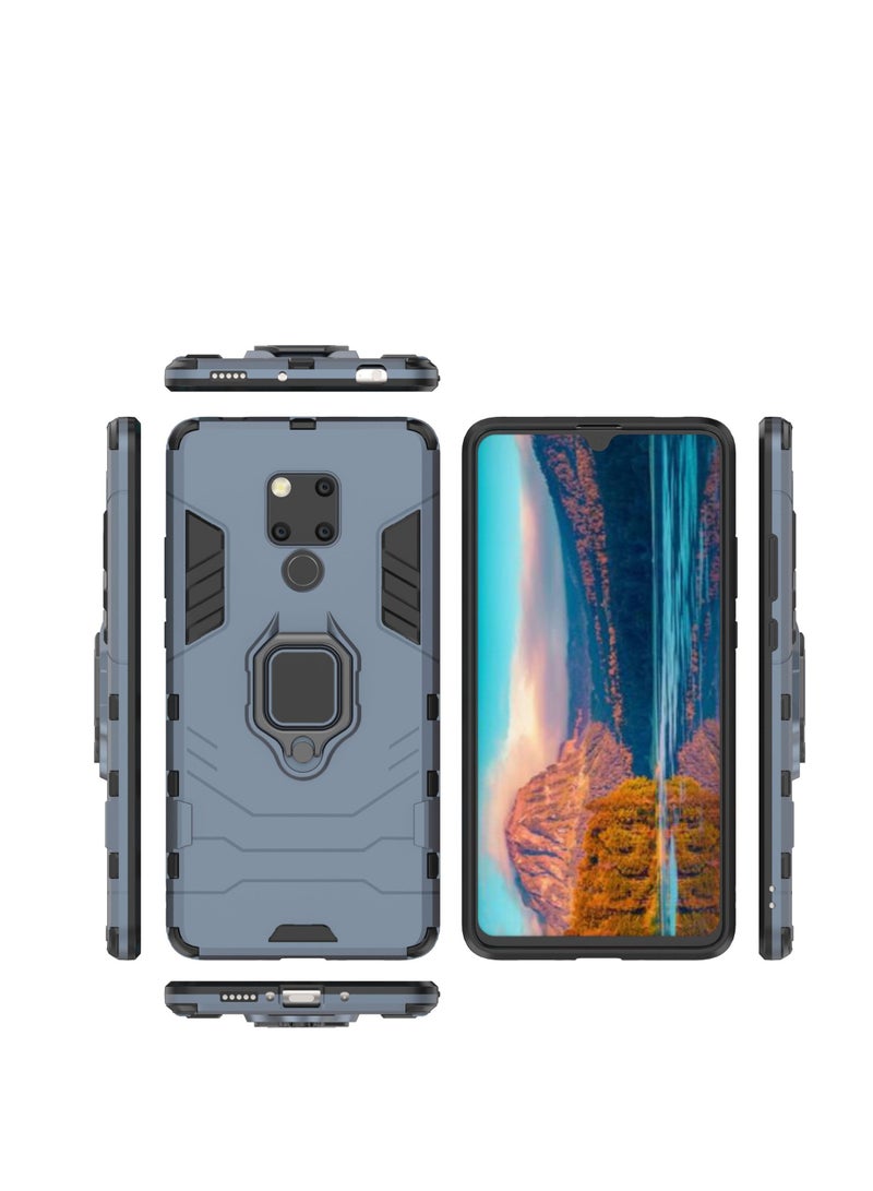 SYOSI Protective Case Cover For Huawei Mate 20 X, Protector Cover Cell Accessories Phone Cases With Magnetic Ring Holder Blue - Image 2