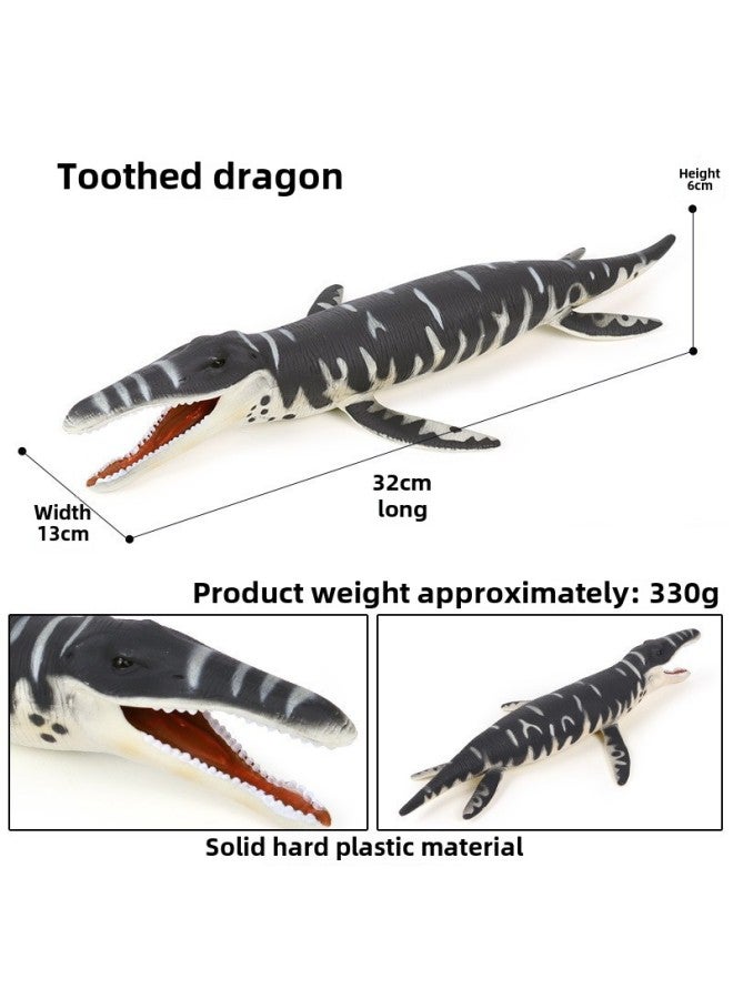Children's Jurassic 3 Dinosaur Toy King Kong Tyrannosaurus Giant Beast Dragon Triceratops Mecilosaurus Animal Model Set-Color:M-127 Sliding Tooth Dragon  - Image 1