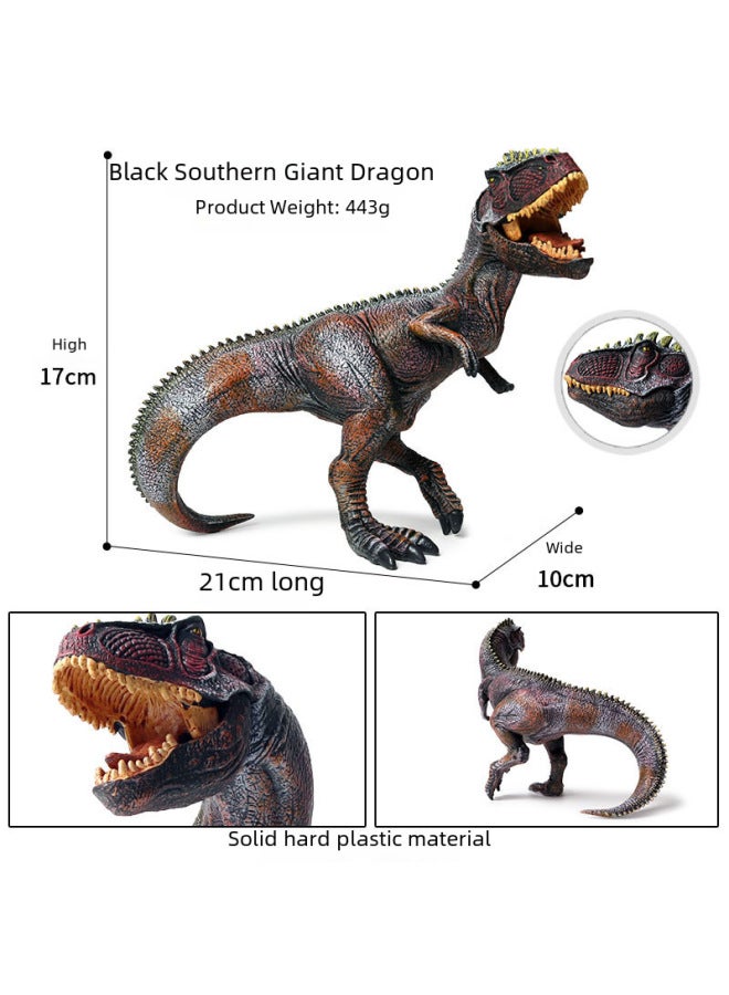 Children's Jurassic 3 Dinosaur Toy King Kong Tyrannosaurus Giant Beast Dragon Triceratops Mecilosaurus Animal Model Set-Color:M-127 Sliding Tooth Dragon  - Image 5