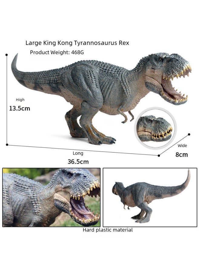 Children's Jurassic 3 Dinosaur Toy King Kong Tyrannosaurus Giant Beast Dragon Triceratops Mecilosaurus Animal Model Set-Color:M-127 Sliding Tooth Dragon  - Image 4
