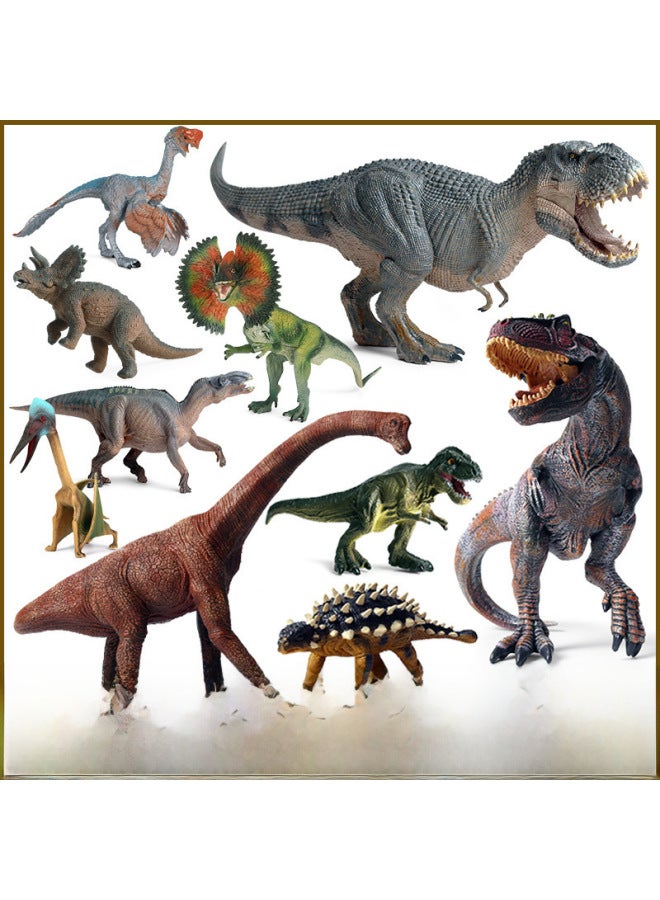 Children's Jurassic 3 Dinosaur Toy King Kong Tyrannosaurus Giant Beast Dragon Triceratops Mecilosaurus Animal Model Set-Color:M-127 Sliding Tooth Dragon  - Image 2