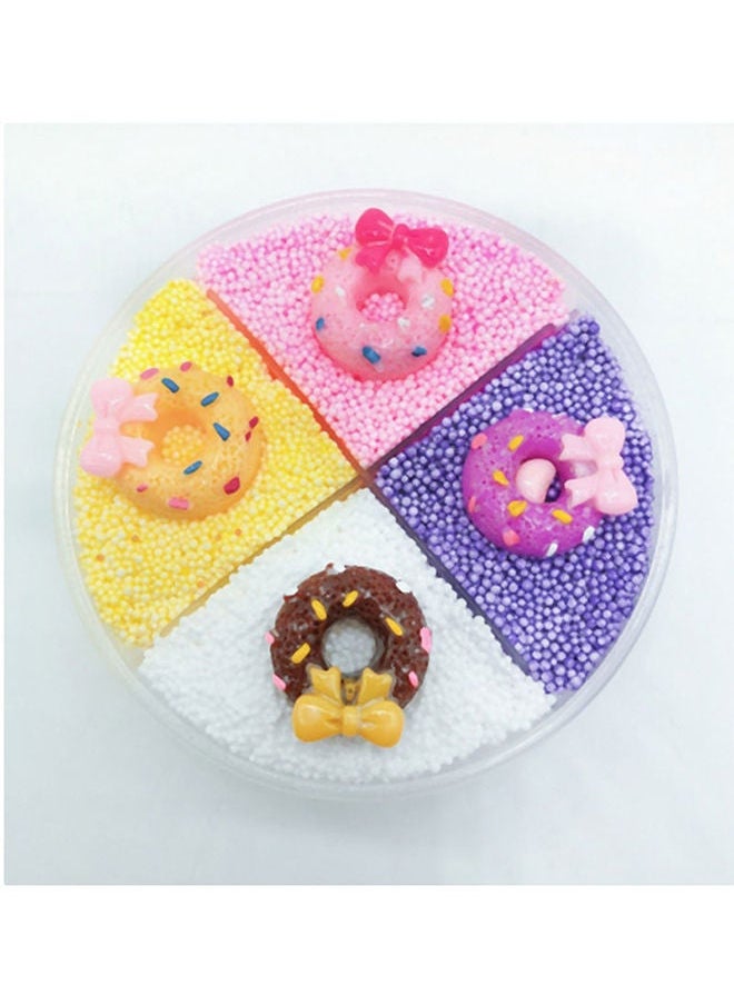 NIBEMINENT 4-In-1 Donut Themed Stress Reliever Sturdy Durable Crystal Mud Slime Toy Set 7x5x7cm  - Image 2