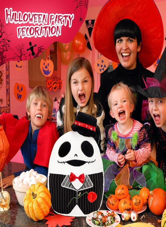 Glow Guards 12'' Halloween Skeleton Plush Pillow Nightmare Xmas Soft Squishy Plushie Toy Skeleton Stuffed Animal Gift for Kids Adults Decoration - Image 4