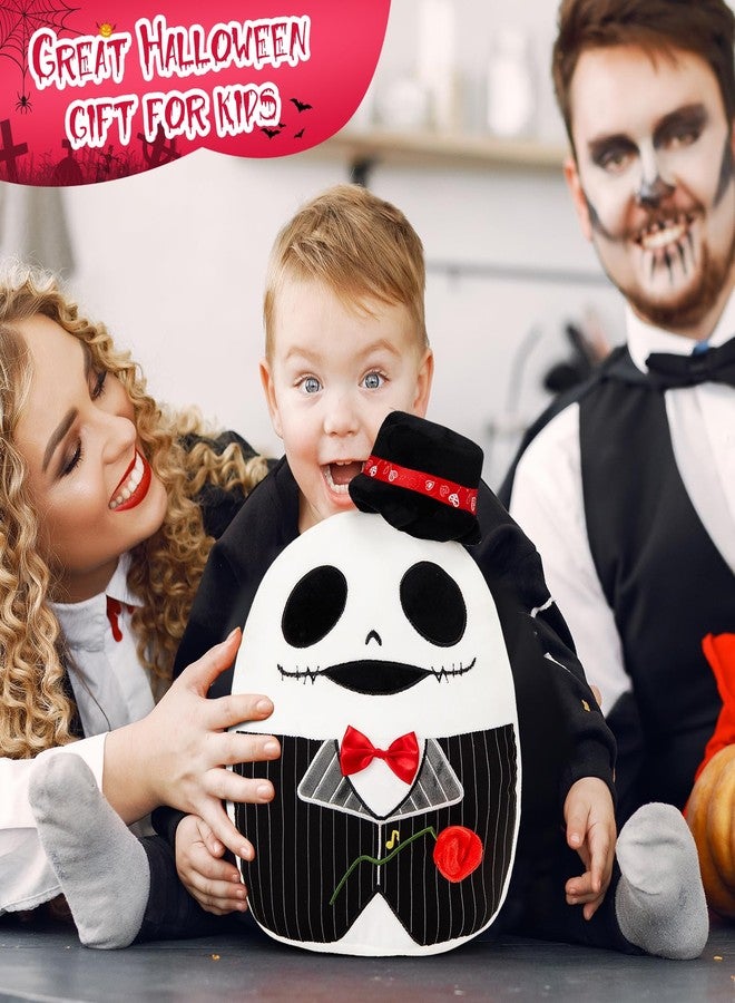 Glow Guards 12'' Halloween Skeleton Plush Pillow Nightmare Xmas Soft Squishy Plushie Toy Skeleton Stuffed Animal Gift for Kids Adults Decoration - Image 5