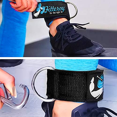 Fitteroy Cable Machine Attachments Handles and Ankle Straps Set - Replacement Gym and Home Gym Accessories - Exercise Straps and Handles for Resistance Bands - Image 5