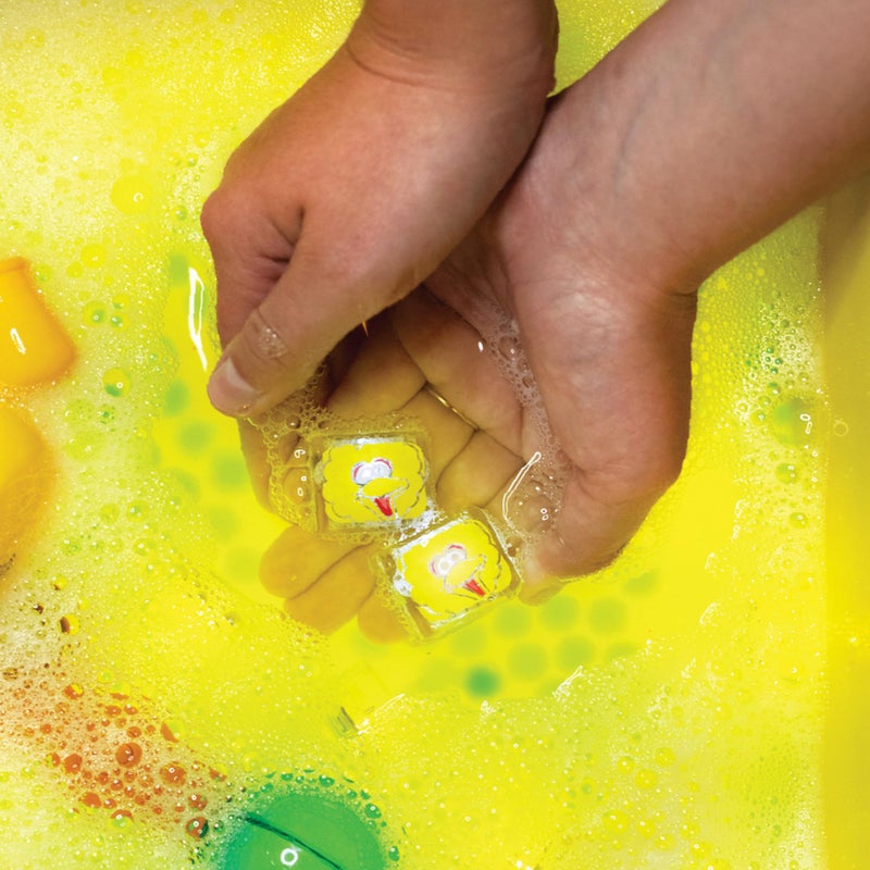 Glo Pals x Sesame Street Water-Activated Light-Up Cubes Bundle for Sensory Play - 12 Packs (Easy as A B C - Abby Cadabby  Big Bird + Cookie Monster) - Image 3