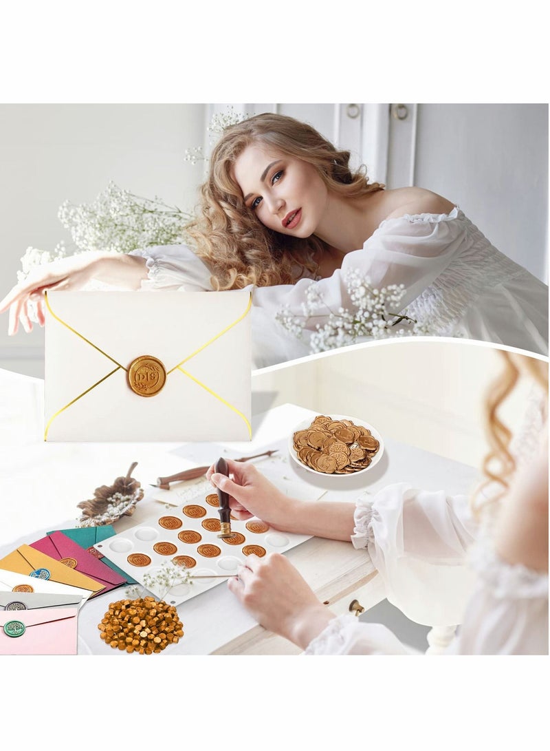 Excefore Wax Sealing Silicone Mat Pad for Wax Seal Stamp, TERRIFI 24-Cavity Wax Sealing Mat with Removable Sticky Dots for DIY Craft Adhesive Waxing Sealing Stamp - Image 3