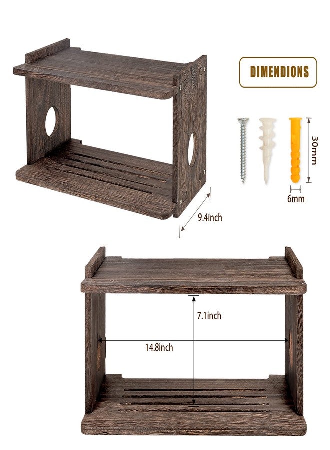 BEARUT Floating Projector Shelf Rack Router Shelf Wall Mount Holder TV Stand WiFi Router Storage Box Modem Cable Box Cover Hider TV Shelf for Xbox Projector DVD Players Games Consoles TV Accessories - Image 2