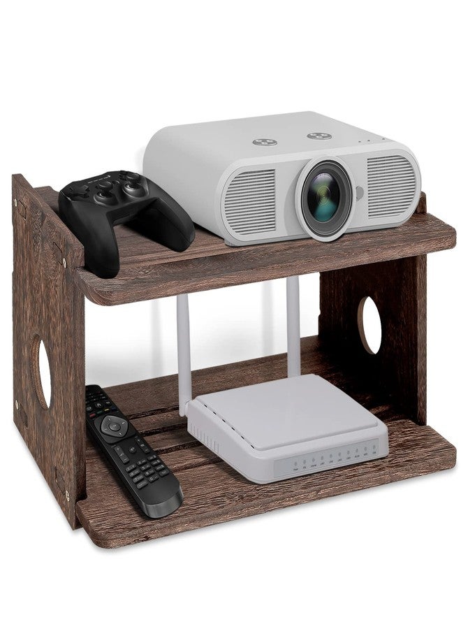 BEARUT Floating Projector Shelf Rack Router Shelf Wall Mount Holder TV Stand WiFi Router Storage Box Modem Cable Box Cover Hider TV Shelf for Xbox Projector DVD Players Games Consoles TV Accessories - Image 1