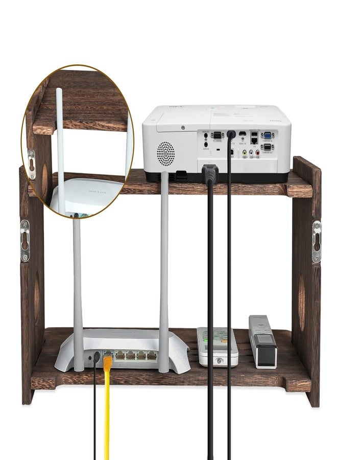 BEARUT Floating Projector Shelf Rack Router Shelf Wall Mount Holder TV Stand WiFi Router Storage Box Modem Cable Box Cover Hider TV Shelf for Xbox Projector DVD Players Games Consoles TV Accessories - Image 5