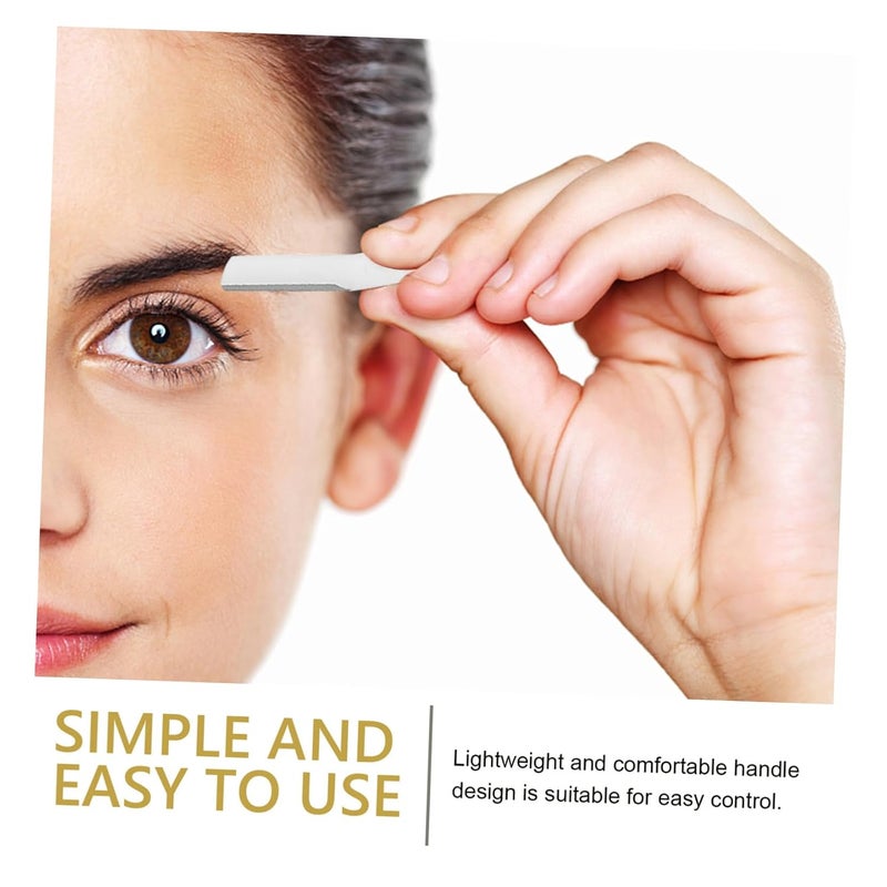 10-Piece Portable Eyebrow Razor Set Safety Precision Eyebrow Trimmer Kit for Women Facial Hair Shaver Ergonomic Grip for-Home Grooming - Image 3
