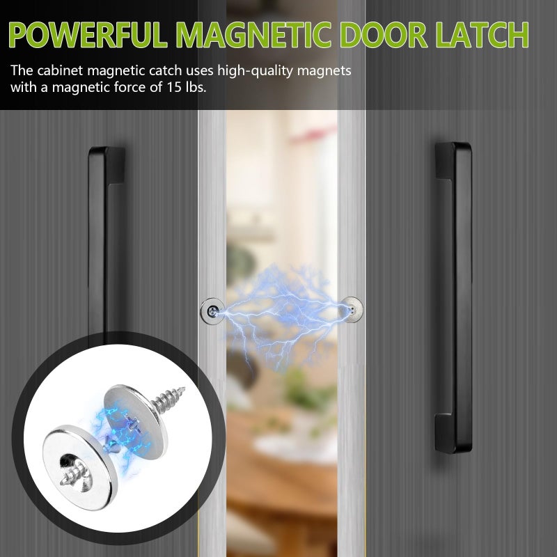 Cabinet Magnetic Door Catch, Heavy Duty Kitchen Magnets Closures Closer Drawer Magnetic Latch for Kitchen Closet Furniture Magnets Door Closing - 5 Pack - Image 3