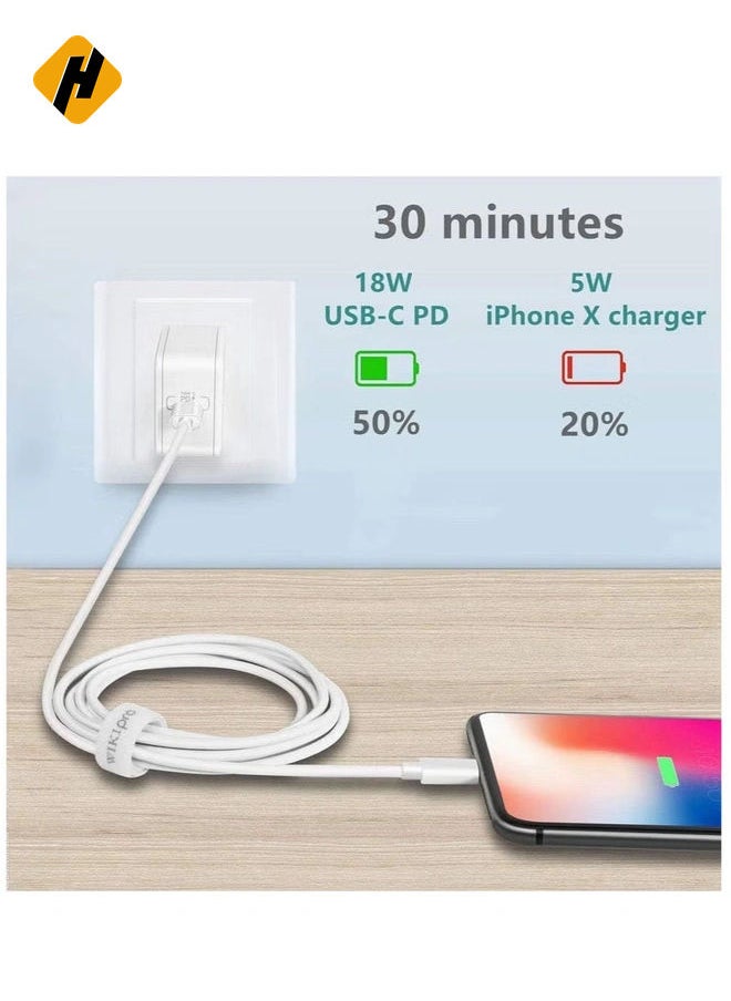 HuHa - USB C to Lightning Cable 6.6ft [Apple MFi Certified] PD Fast Charging and Hi-speed Syncing Cord Compatible with iPhone X/XS/XR/XS MAX/8/8 Plus, iPad Pro 2017 - Image 1