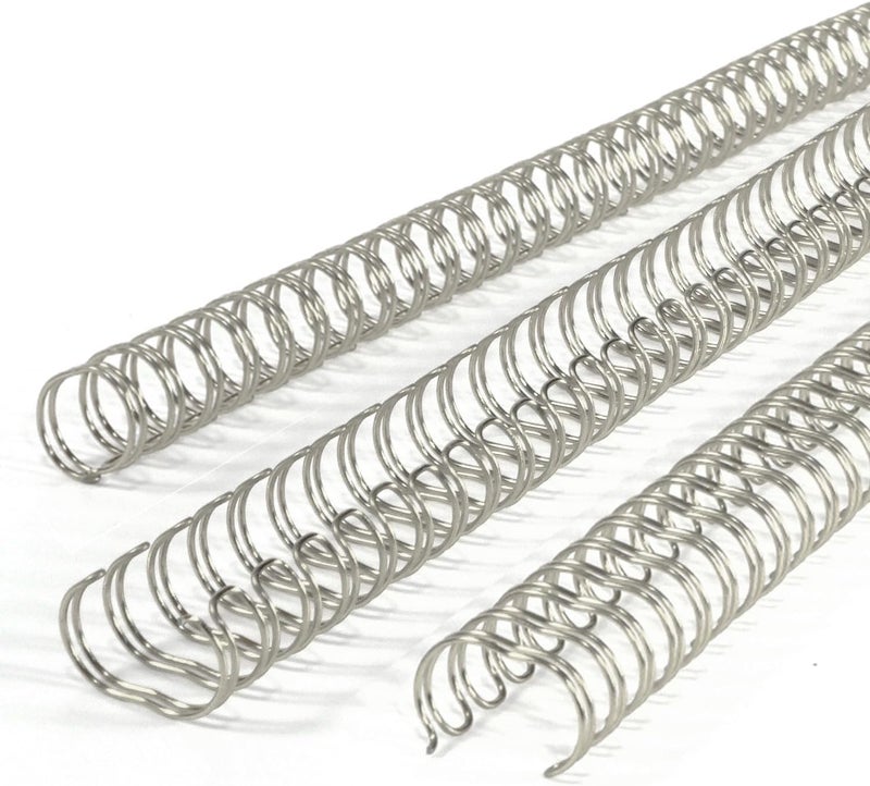 RAYSON Wire binding ring,7.9 mm, 3:1 pitch double loop wire silver 34 holes,100pcs/box - Image 1
