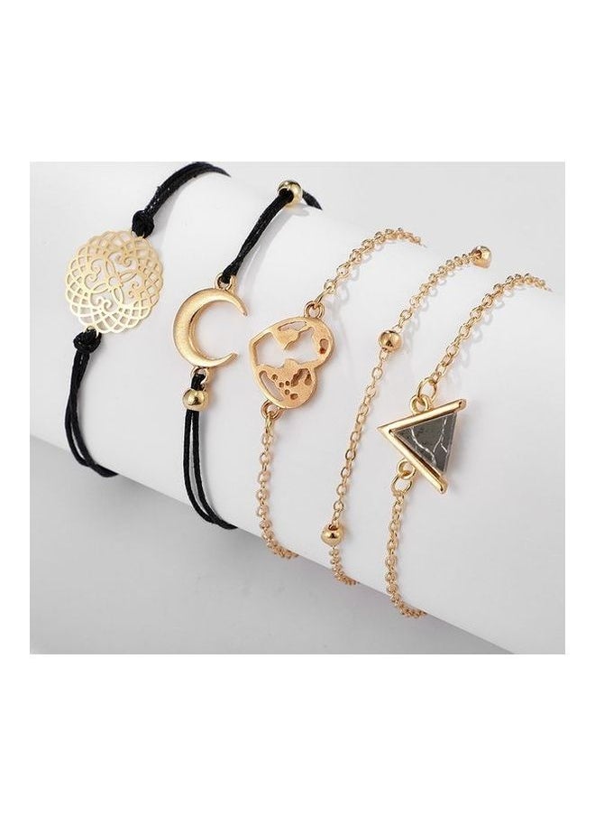 NIBEMINENT - 5-Piece Hollow Bead Fashion Bracelets - Image 1