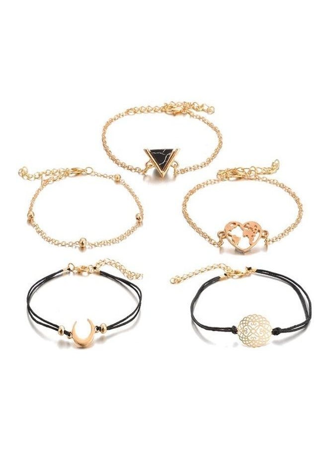NIBEMINENT - 5-Piece Hollow Bead Fashion Bracelets - Image 1