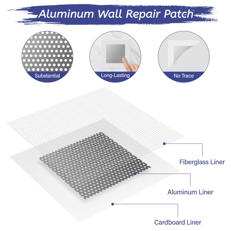 Oriflame طقم إصلاح الجدران من أوريفلام: 8.5 أونصة معجون إصلاح الجدران مع رقعة/كاشط/ورق صنفرة/قفازات - معجون جدران أبيض لثقوب المسامير/الشقوق/النتوءات/البقع/الجدران المتقشرة (1) - Image 5