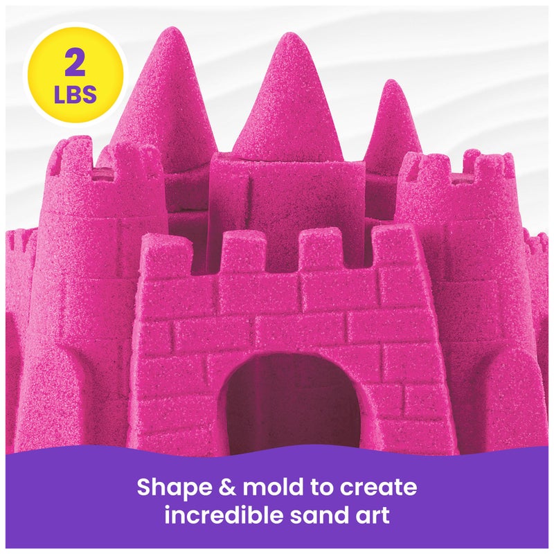 Kinetic Sand, 2lbs Pink Play Sand, Moldable Sensory Toys for Kids, Resealable Bag (Packaging May Vary), Holiday Gifts & Stocking Stuffers for Kids Ages 3 and up - Image 3