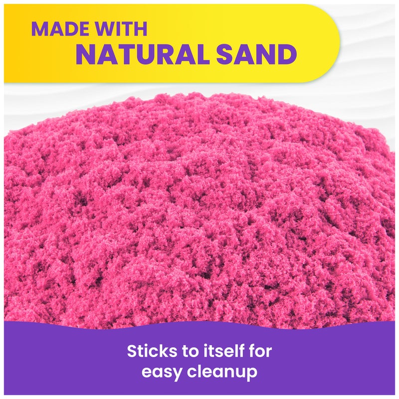 Kinetic Sand, 2lbs Pink Play Sand, Moldable Sensory Toys for Kids, Resealable Bag (Packaging May Vary), Holiday Gifts & Stocking Stuffers for Kids Ages 3 and up - Image 4