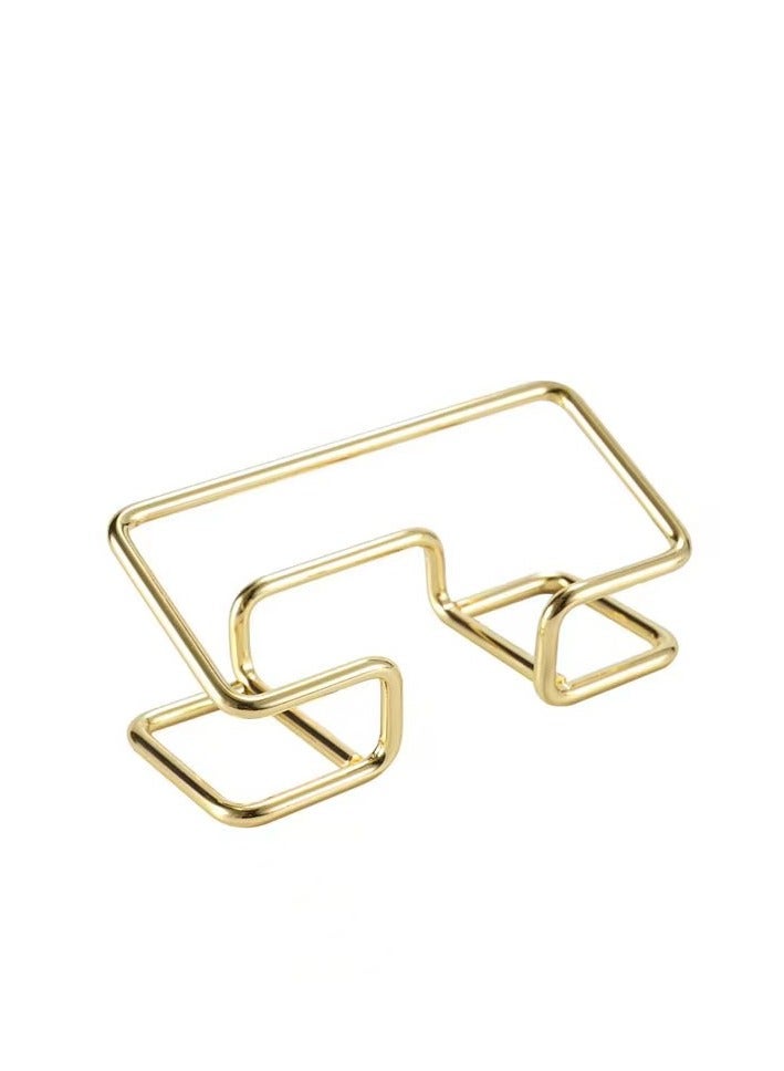 Business Card Holder for Desk, Cute Metal Card Organizers and Office Desk Accessories for Men and Women (Golden) - Image 1